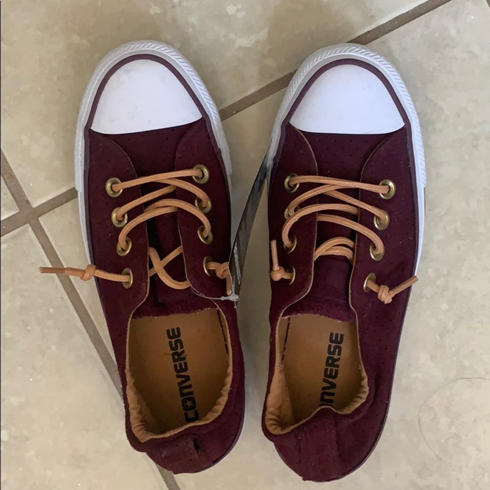 Brand New Converse Slip On Shoreline Burgundy